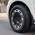77 Slotted Disc Wheels – Black / Polished Lip