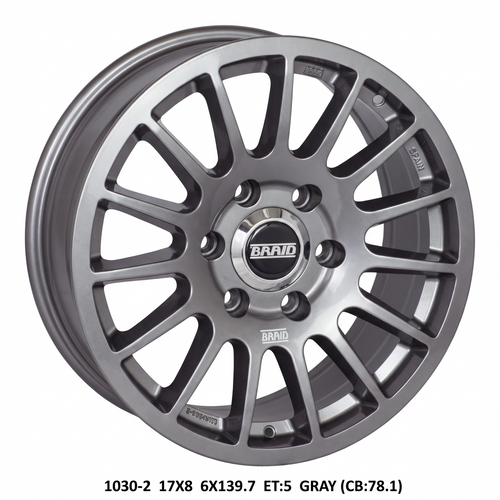Braid 1030-2 Rims | Gray